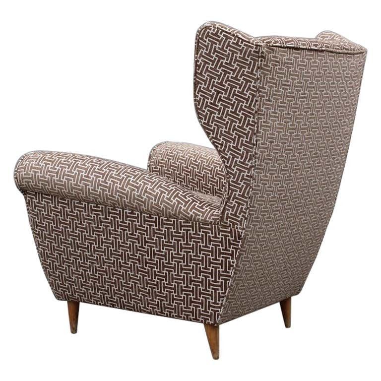 Mid Century Italian Armchair New Velvet Paolo Buffa Design 1950s photo furniture