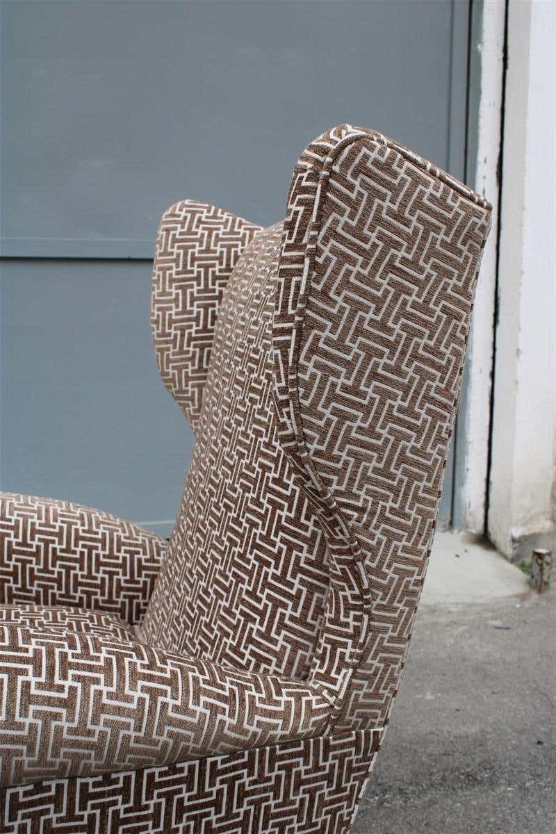 Mid Century Italian Armchair New Velvet Paolo Buffa Design 1950s photo vinterior