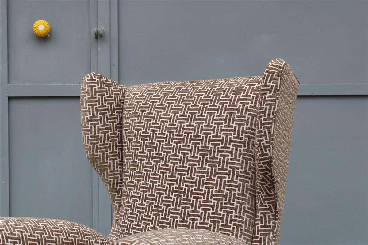 photo for sale Mid Century Italian Armchair New Velvet Paolo Buffa Design 1950s