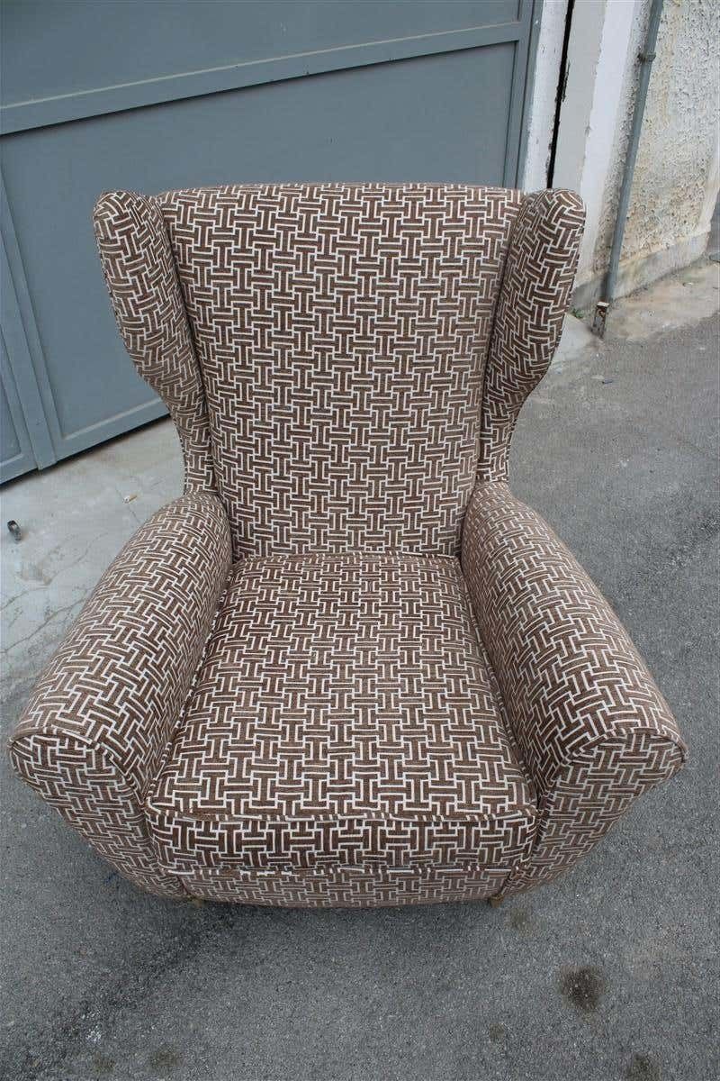 photo buy Mid Century Italian Armchair New Velvet Paolo Buffa Design 1950s