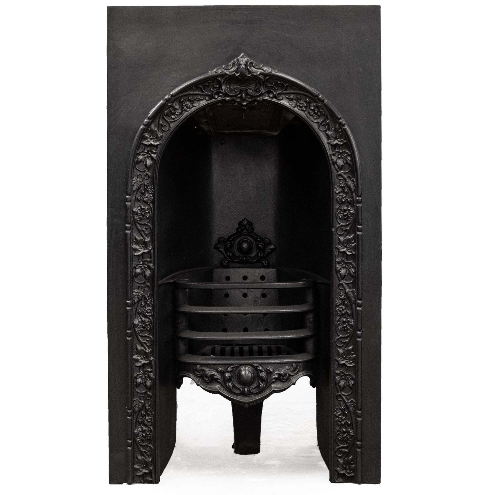 Antique Ornate Victorian Cast Iron Arched Insert