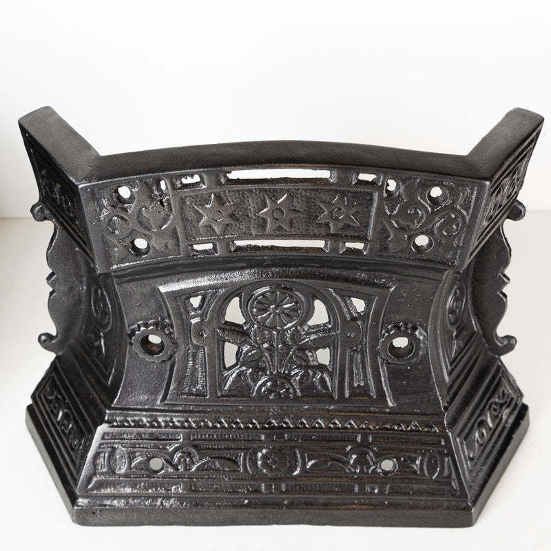 Antique Cast Iron Ornate Floral Fireplace Tidy  Betty   Ashpan Cover photo for sale