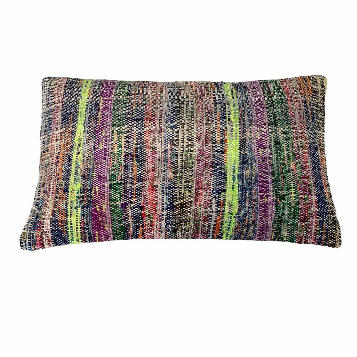 Vintage Turkish Kilim Cushion Cover, 30 X 50 Cm photo 65.0