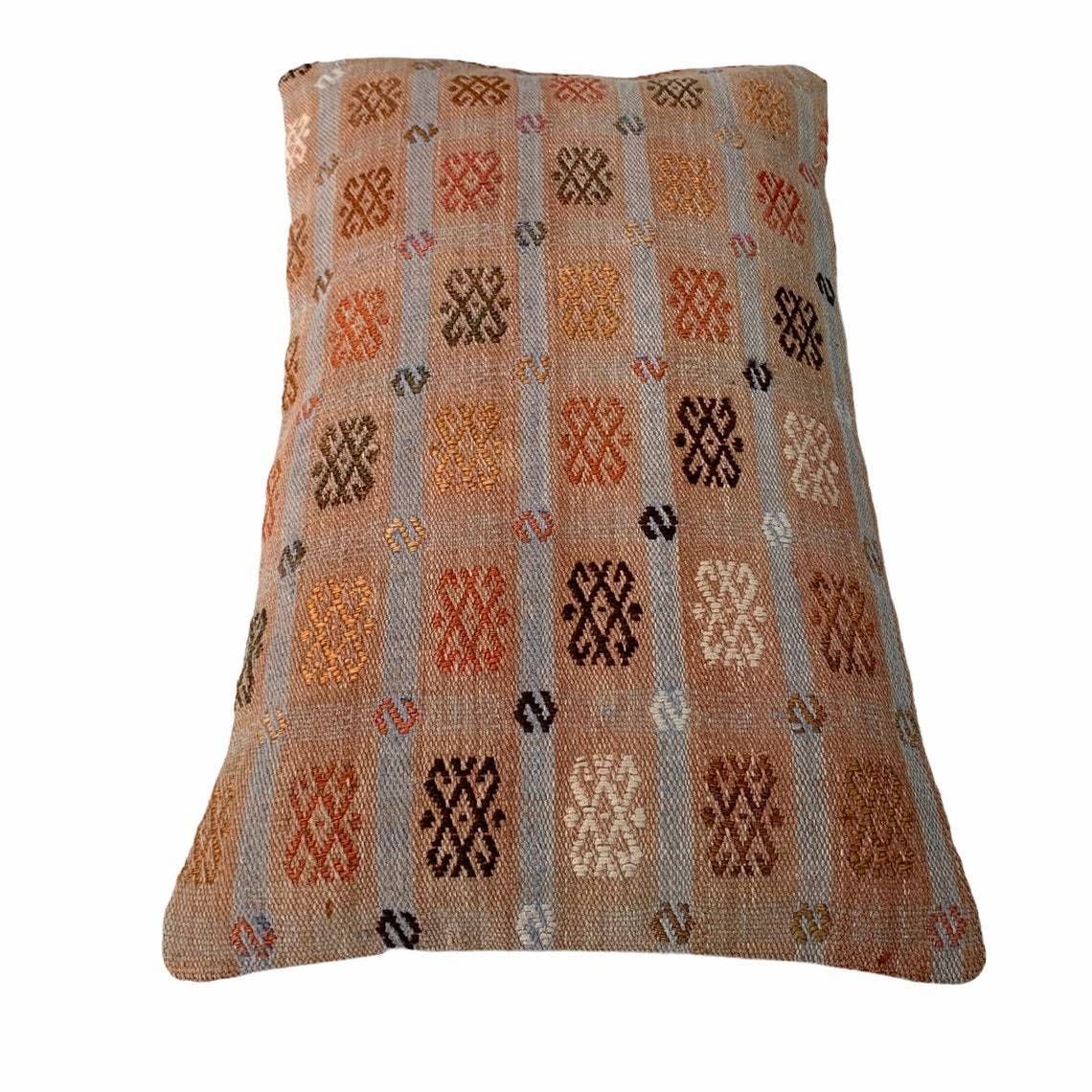 Vintage Turkish Kilim Cushion Cover, 30 X 50 Cm photo 65.0