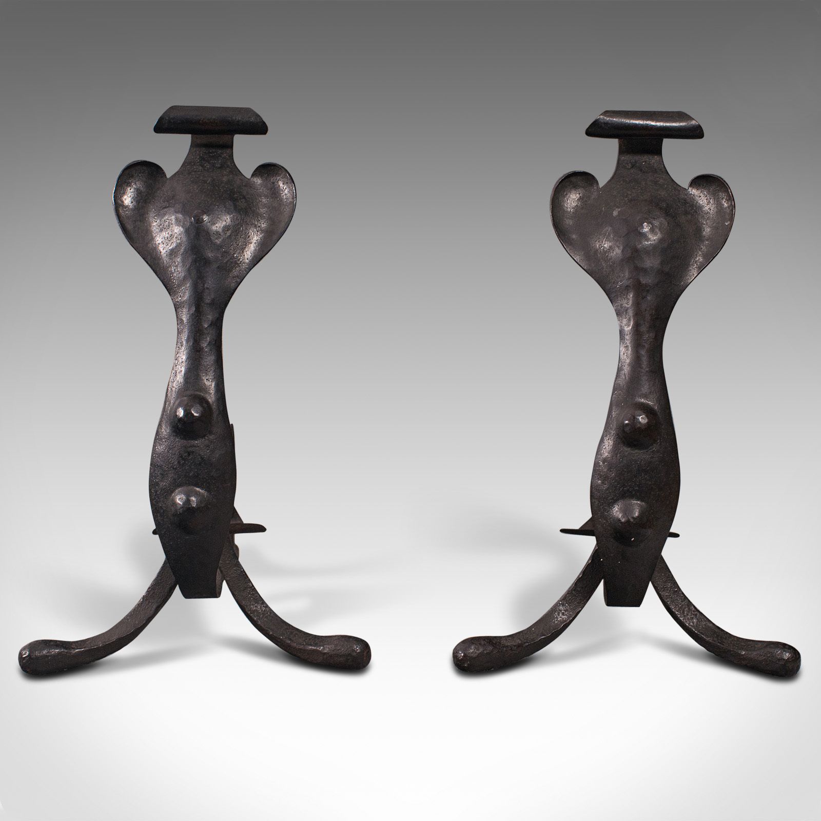 Pair Of Antique Fireside Tool Rests, English, Fire Dog photo furniture