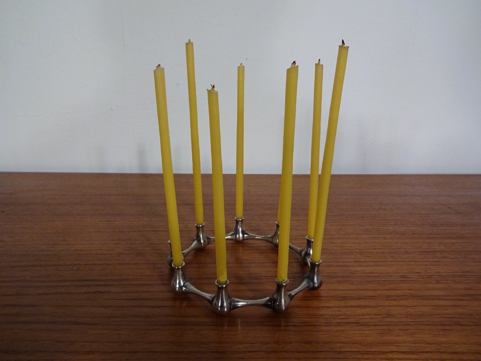 Silver Plated Brass Candleholder By Jens Quistgaard, 1960s photo for sale