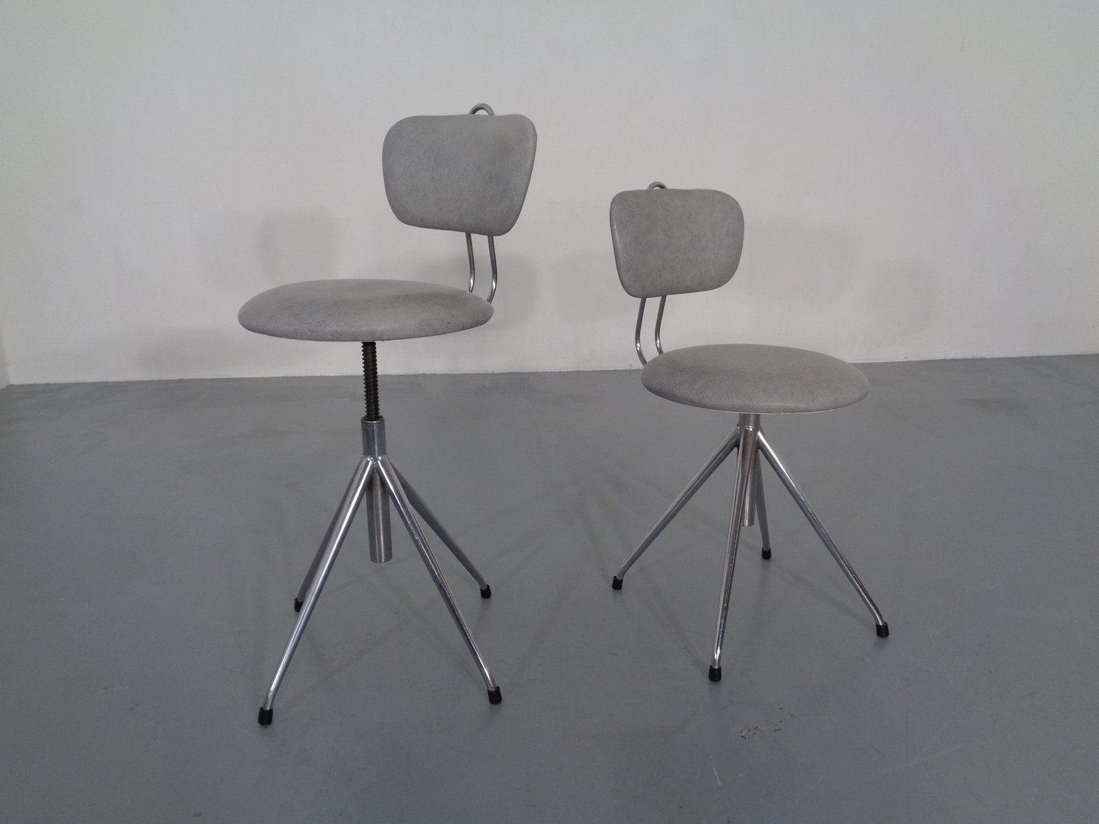 Adjustable Swivel Chairs, 1960s, Set Of 2