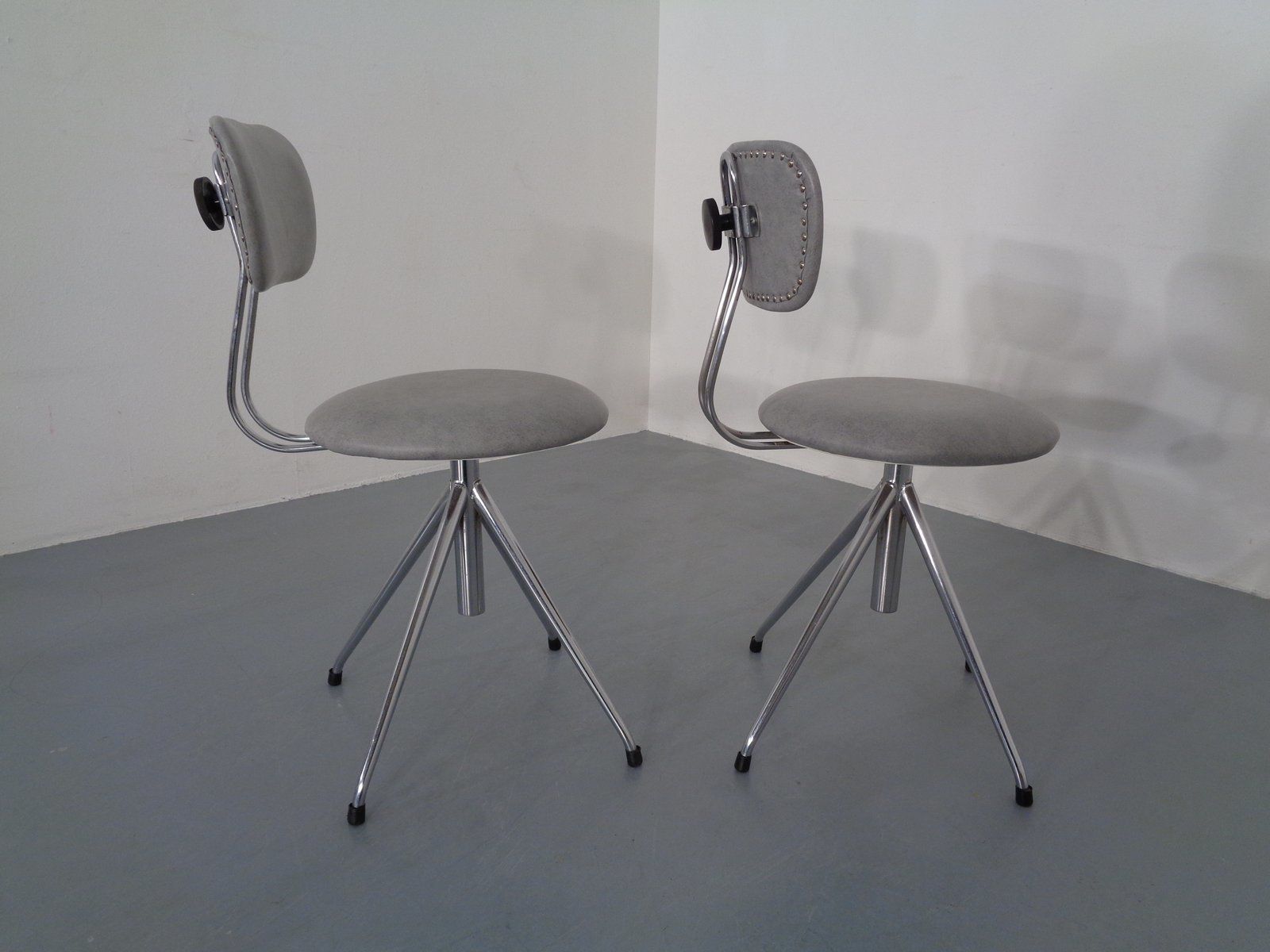 Adjustable Swivel Chairs, 1960s, Set Of 2 photo for sale