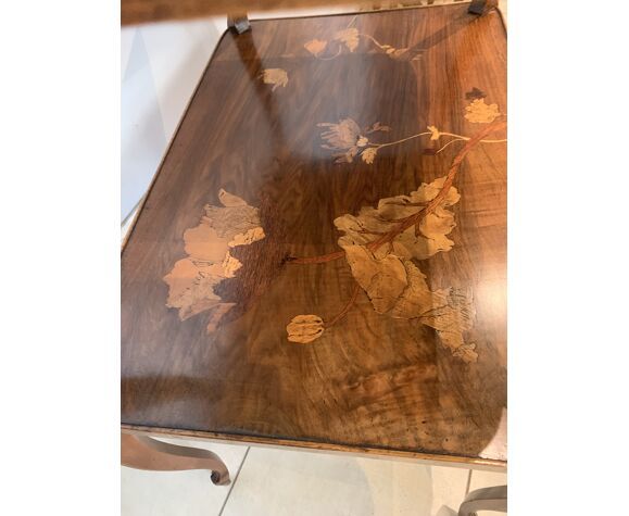 Pedestal Table With Two Inlaid Trays Ecole De Nancy XX photo buy
