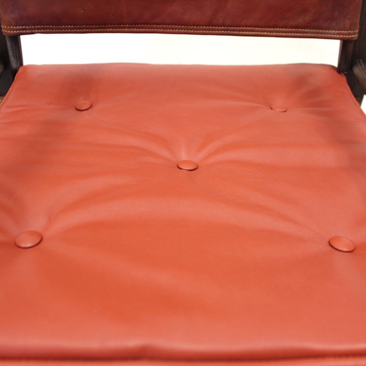 photo for sale Cognac Leather Safari Chair By Kaare Klint For Ruud Rasmussen, 1960s