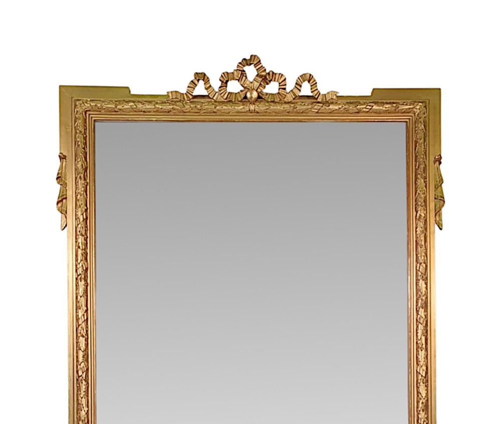 A Stunning 19th Century Large Giltwood Dressing Or Hall Mirror photo for sale