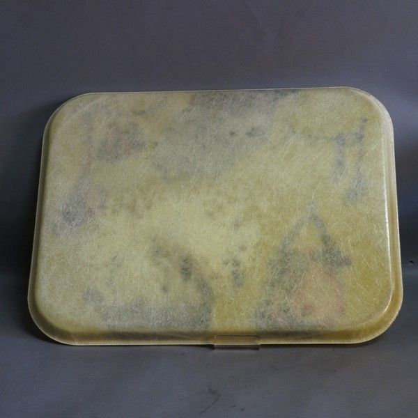 Vintage Pvc Serving Tray In The Style Of Fornasetti. 1950   1955. photo furniture