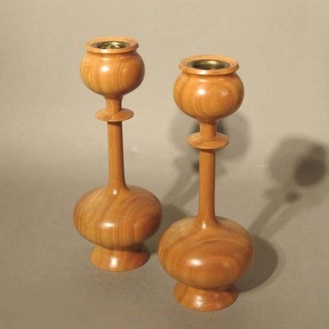Scandinavian Wooden Candle Holders. 1950   1960 photo furniture