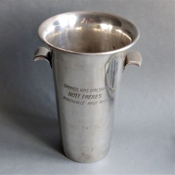 Champagne Cooler From Grandes Vins D 'Alsace Boit Freres Ribeauvillé Silver Plated. 1930   1940 photo 349.0