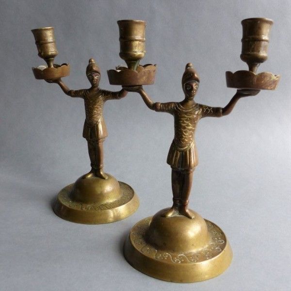 Empire Candlesticks Made Of Bronze. France 1800   1820 photo furniture