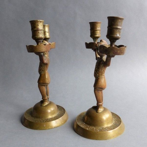 Empire Candlesticks Made Of Bronze. France 1800   1820 photo 744.0