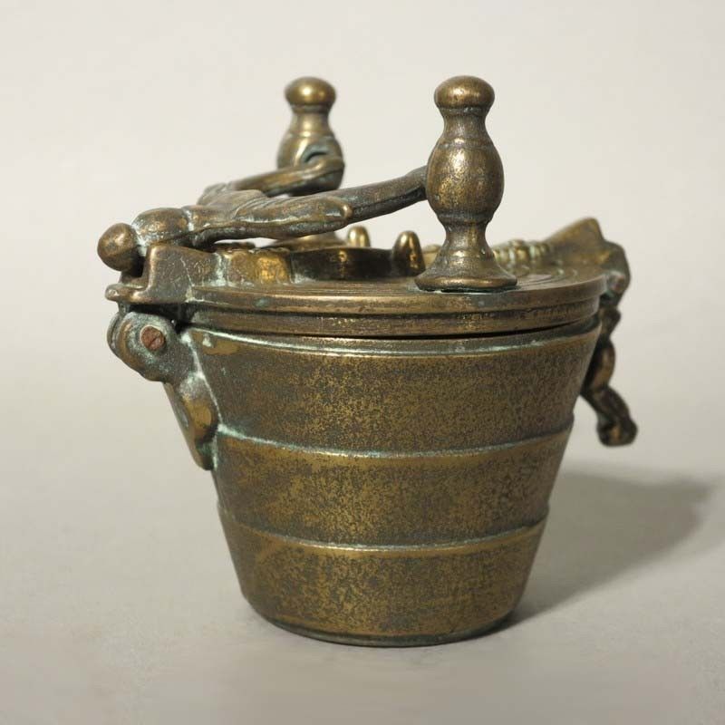 Antique 19th Century Set Of Brass Nesting Weights photo Home Decor