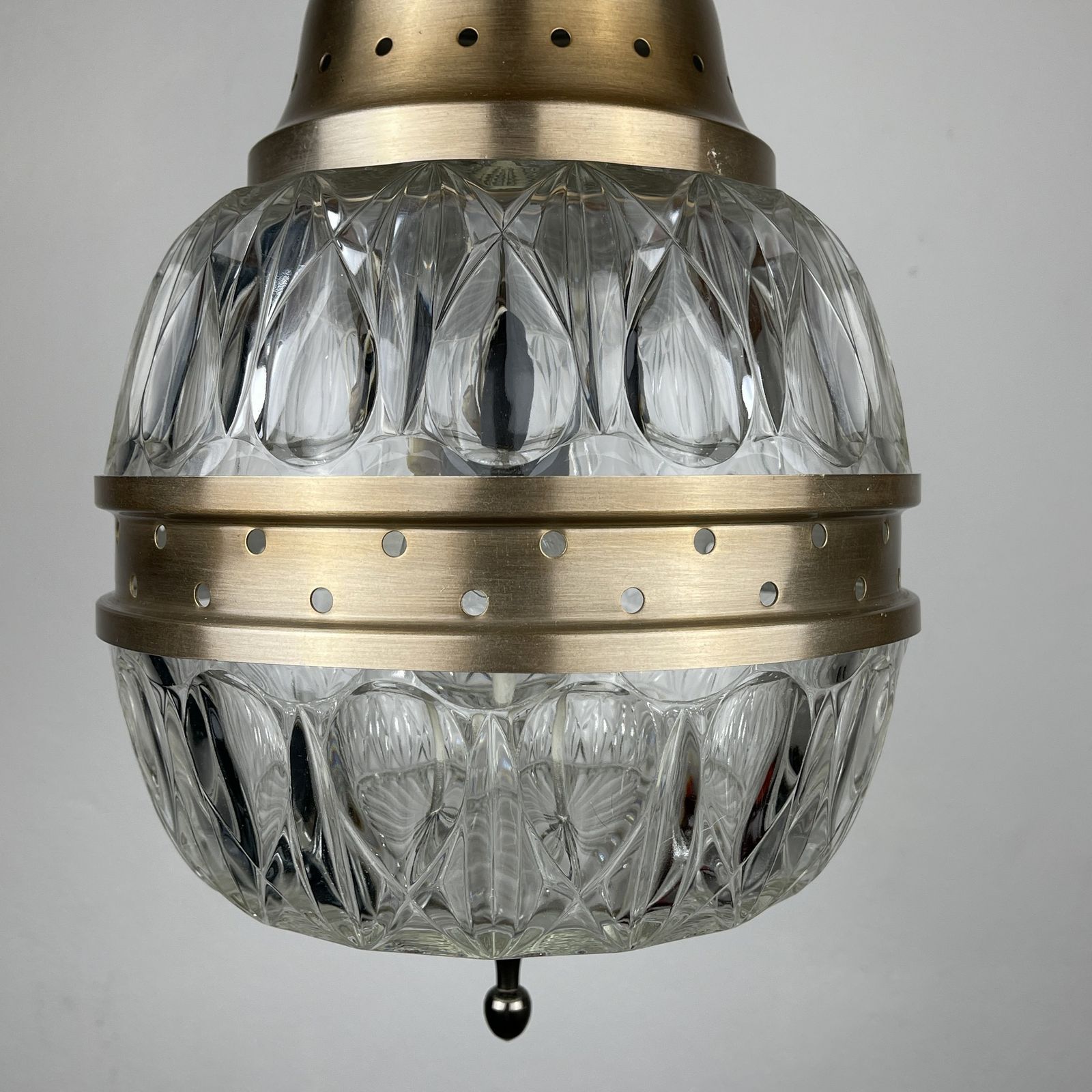 photo for sale Mid Century Glass Pendant Lamp Italy 1960s