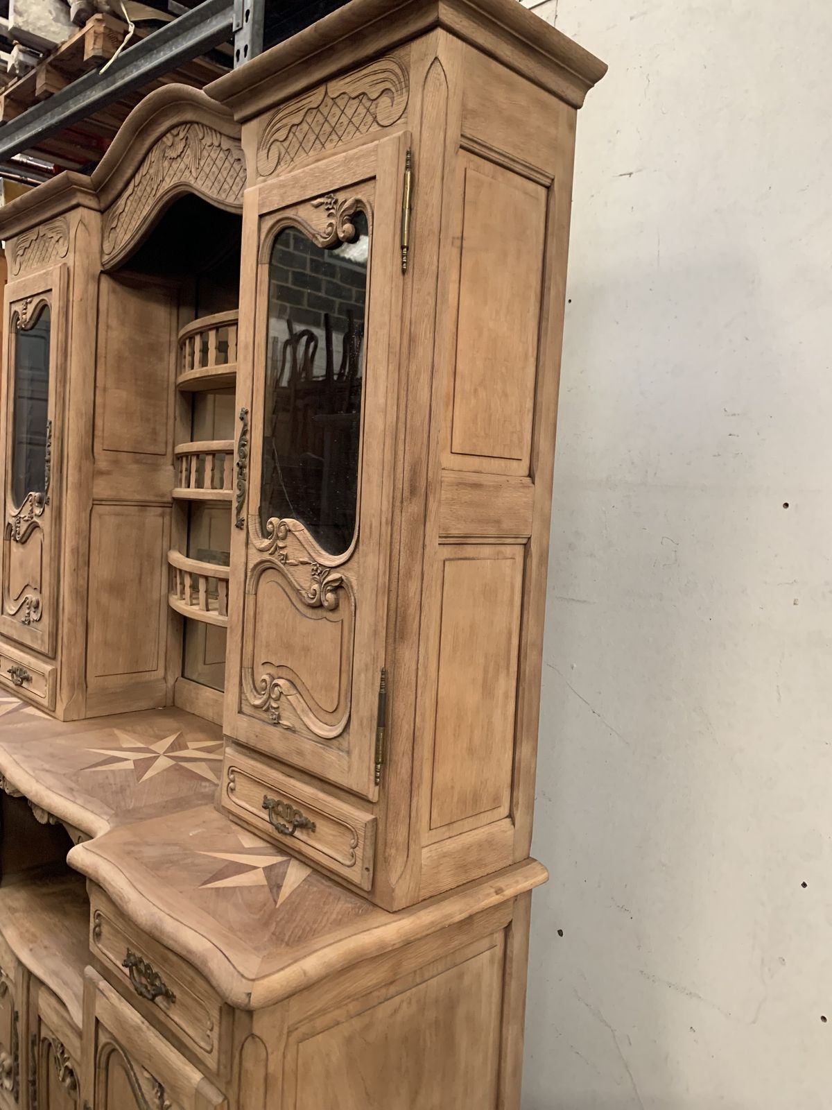 Buffet Two Bodies Louis XV Style In Solid Oak XX Century photo for sale
