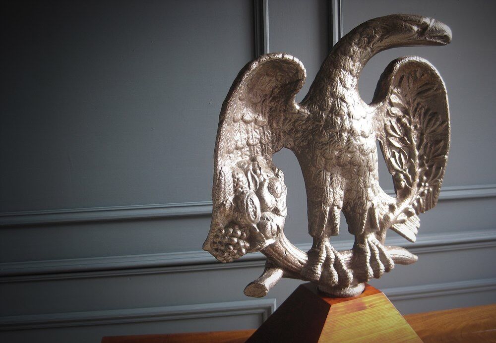 Rare American Printing Press Iron Eagle Sculpture
