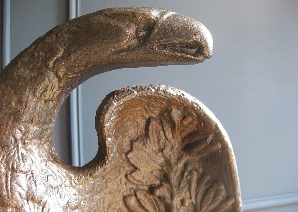 Rare American Printing Press Iron Eagle Sculpture photo Art