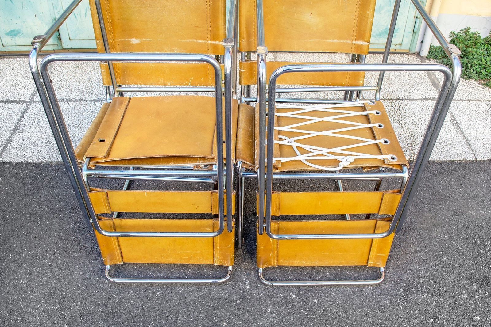 Leather Chairs By Gastone Rinaldi For Rima, 1970s, Set Of 4 photo vinterior