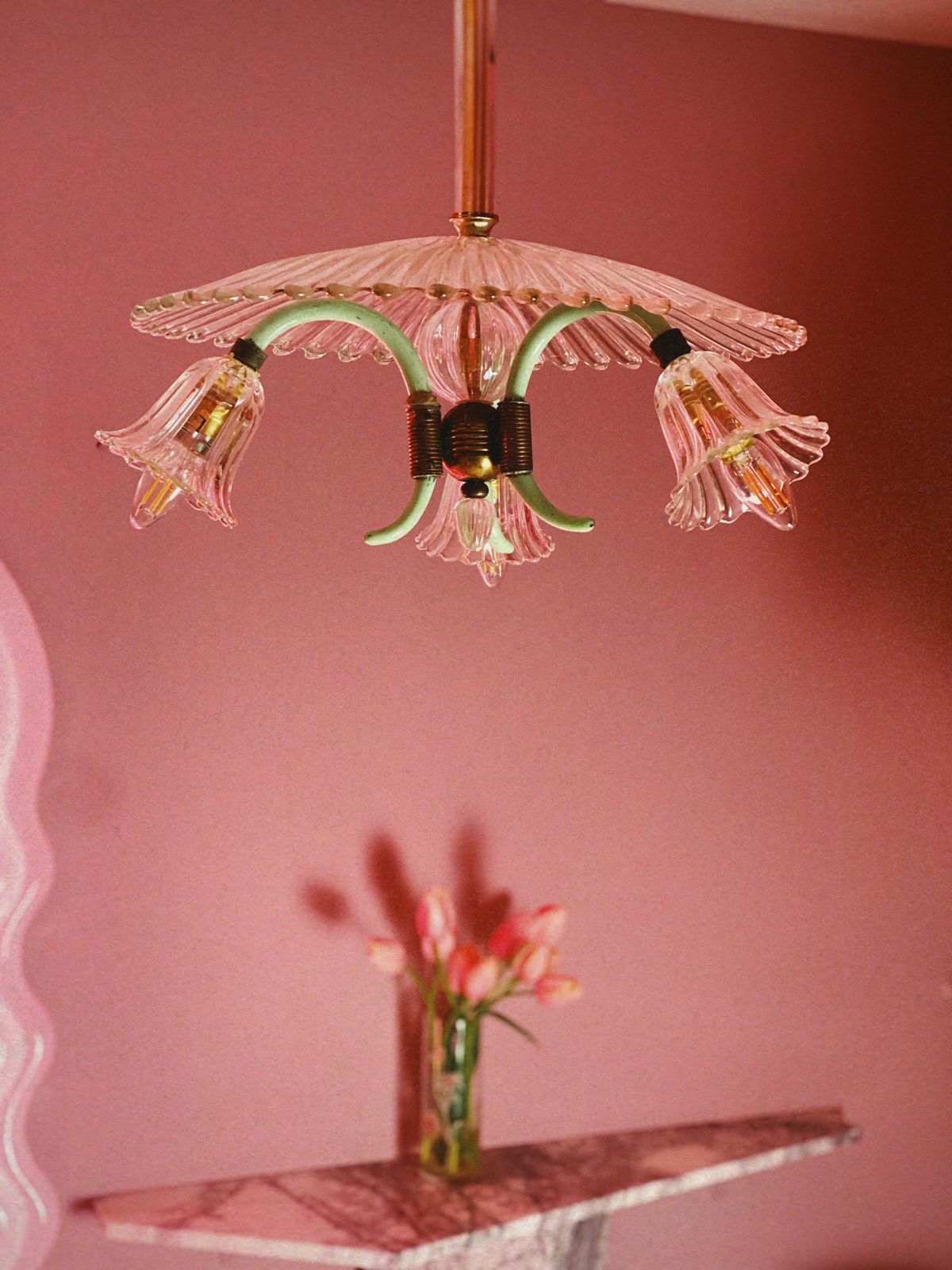 photo furniture Barovier & Toso Mint Green And Murano Glass Pendant C.1950