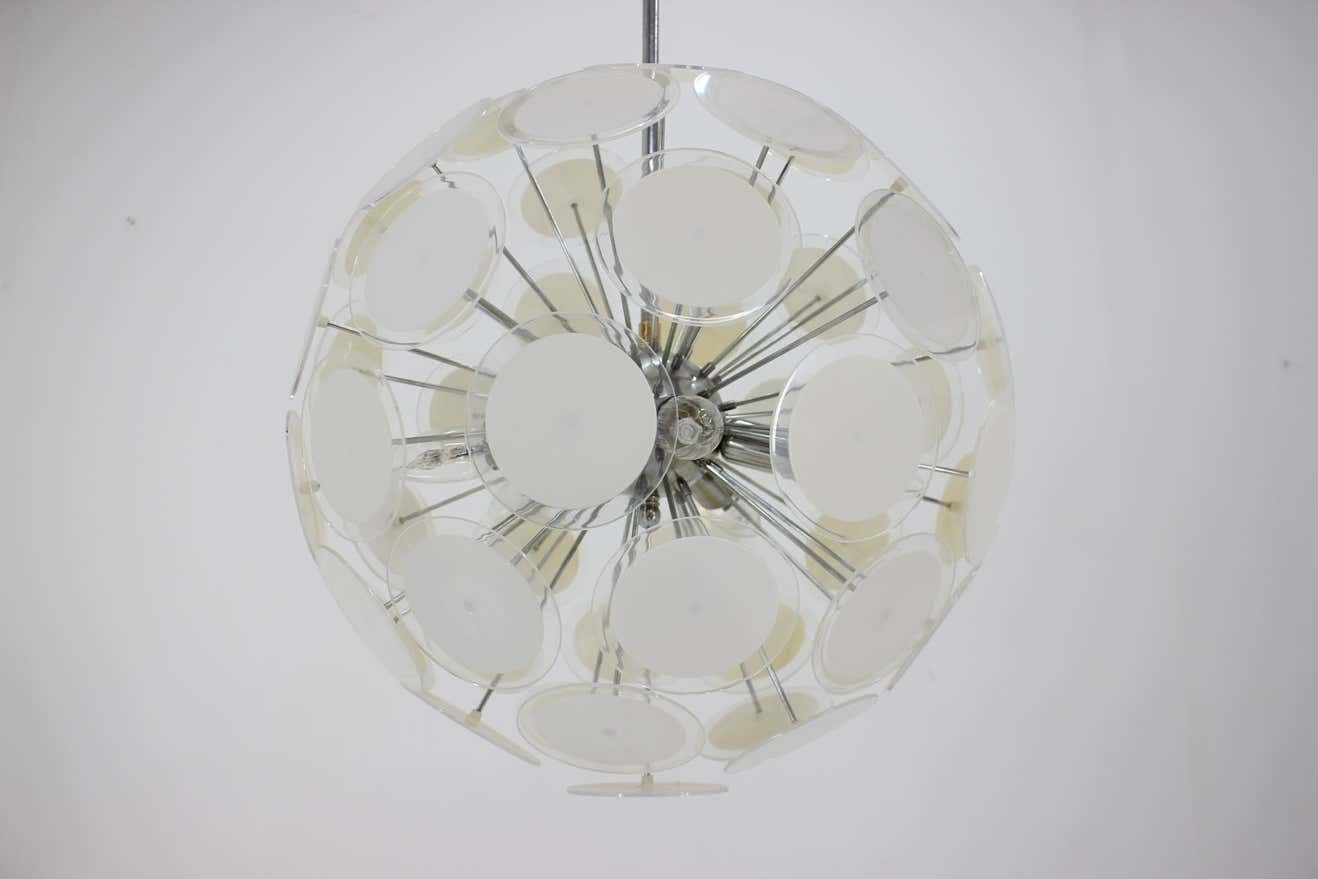 Mid Century Rare Sputnik / Atomic Chandelier, Italy, 1970s photo Lighting