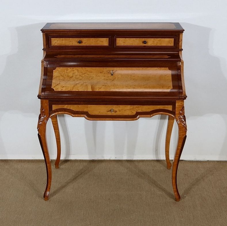 Rare Lady's Desk In Precious Wood, Louis XV Style, Napoleon III Period , 1850 photo Furniture