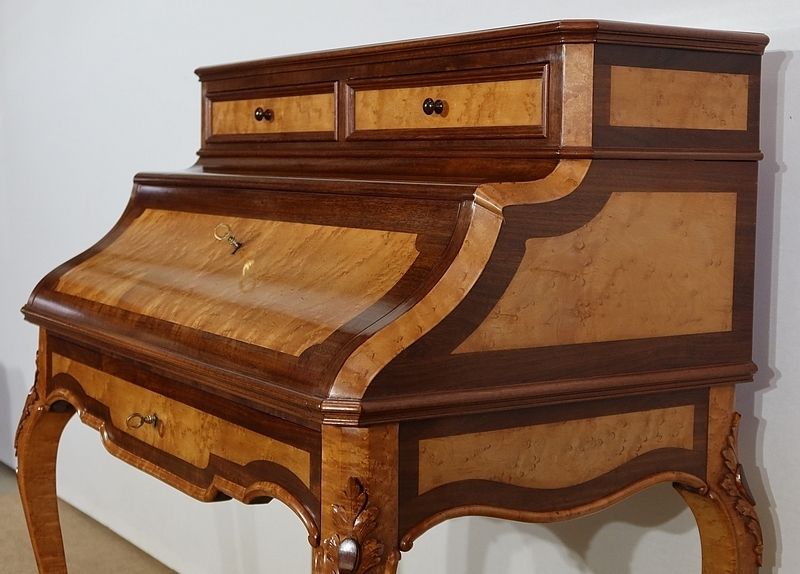 5150.0 Rare Lady's Desk In Precious Wood, Louis XV Style, Napoleon III Period , 1850 photo