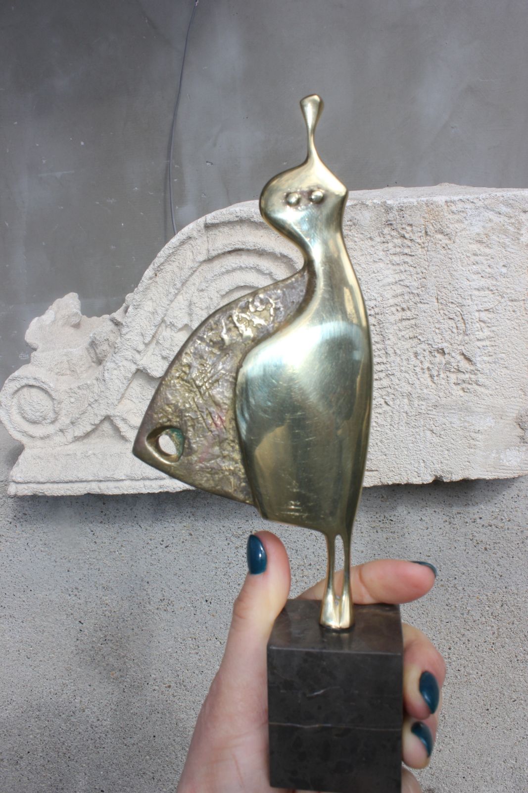 Bronze Abstract Statue Dancing Woman Figurine Original Sculpture Wedding Couple Gift 50s Anniversary Gift 40s Birthday Gift photo buy