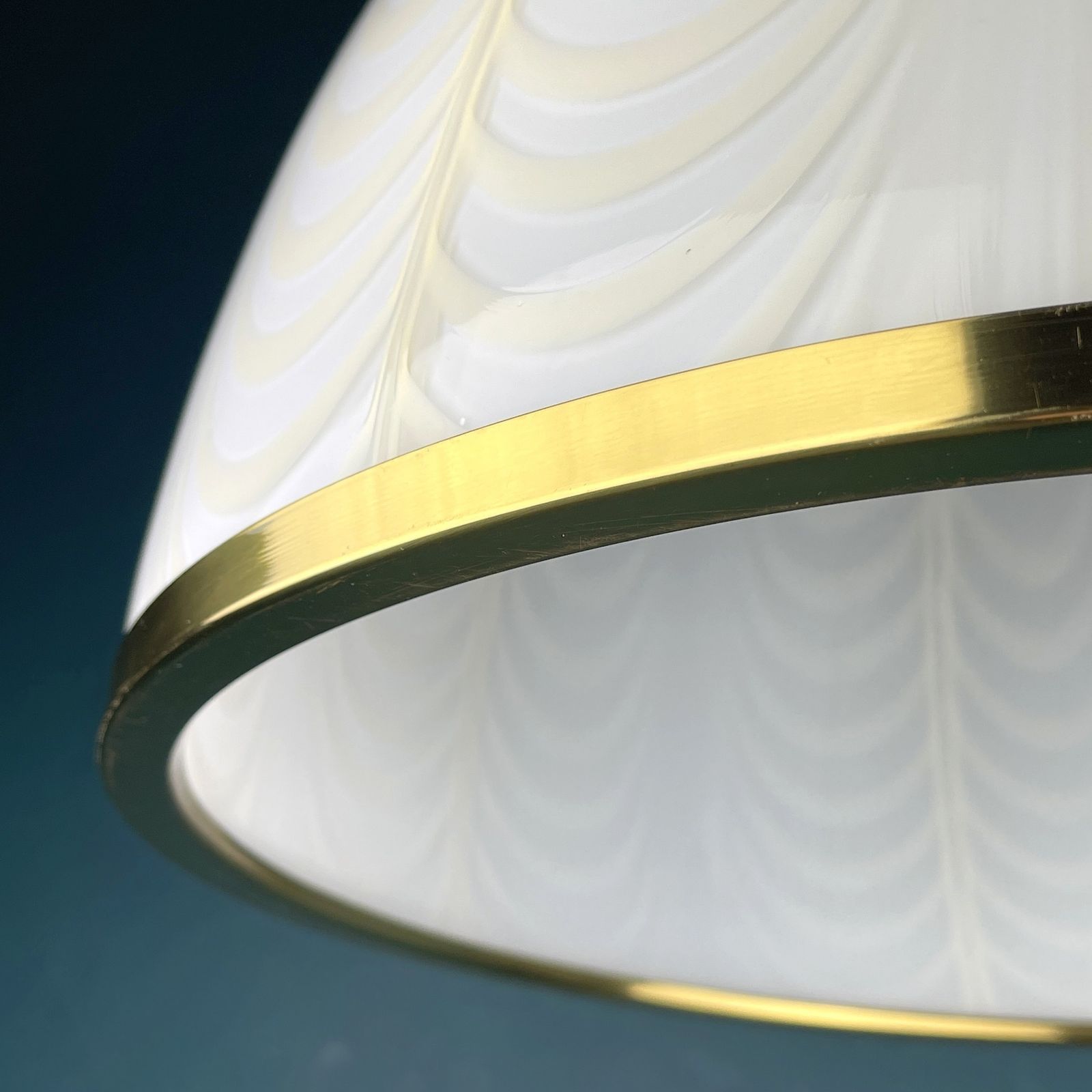 Vintage White Murano Glass Pendant Lamp By F.Fabbian For Mazzega Italy 70s photo furniture