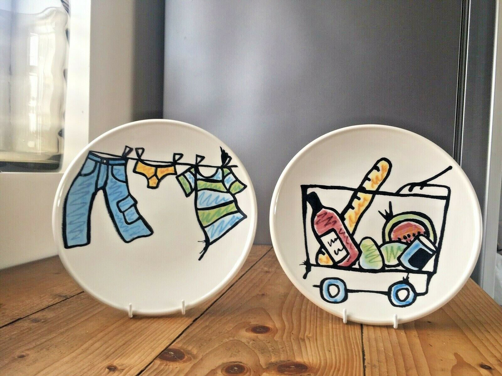 Rare Royal Stafford Street Life By Petra Tilly Washing Line Laundry Dinner Plate photo vinterior