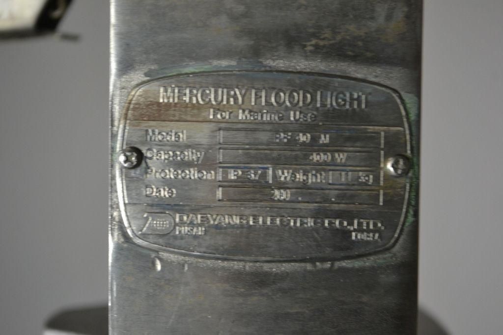 Aluminium Mercury Ships Flood Lamp On Tripod Stand photo 945.0