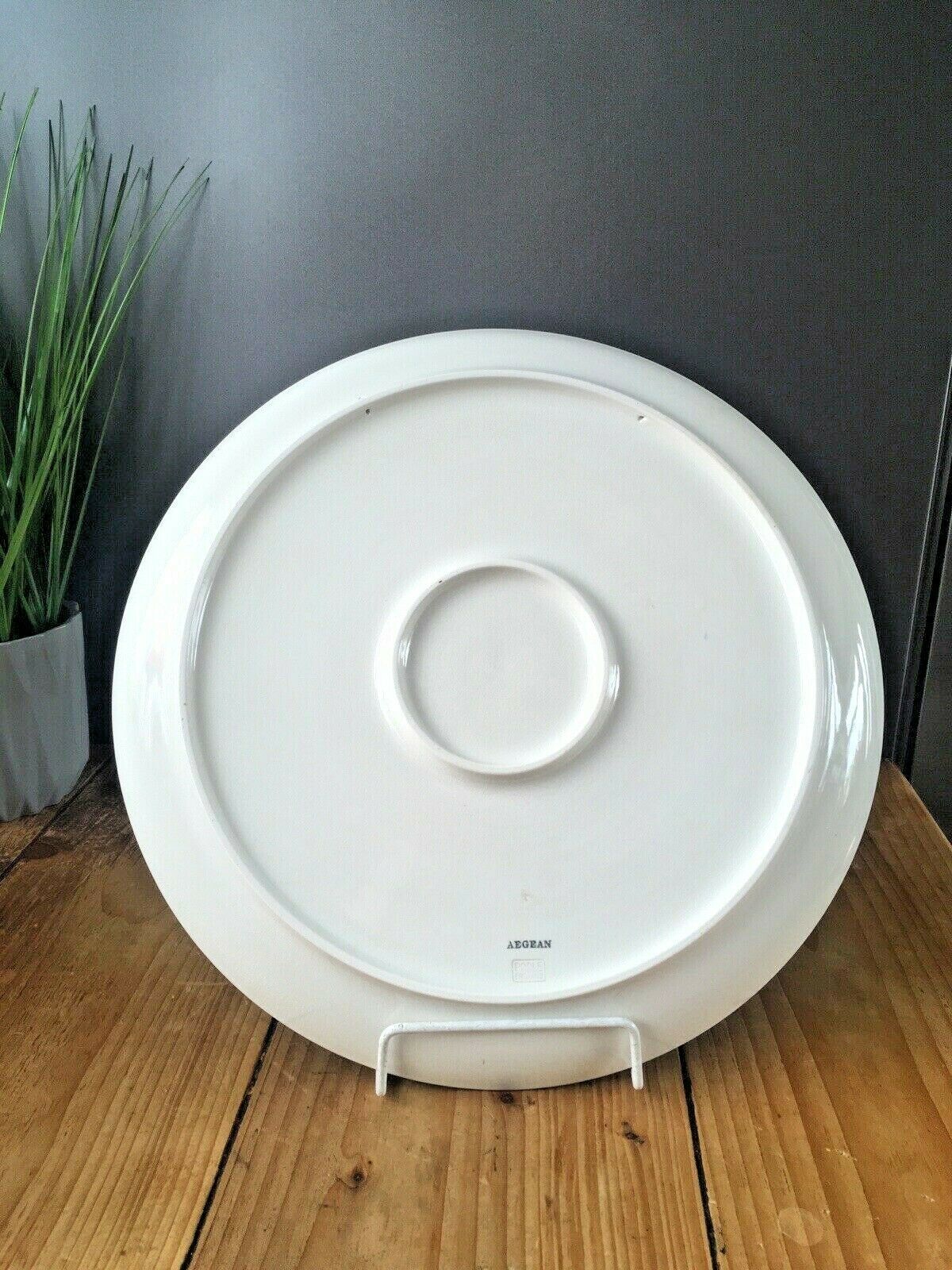 Large Mid Century Poole Pottery Aegean Galleon Viking Ship Charger Plate Shape 6 photo 130.0