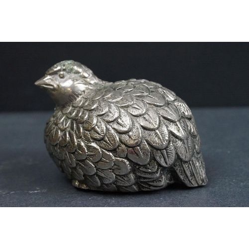 Vintage Gucci Quail Salt And Pepper Set, Made In Italy, Circa 1970 photo for sale