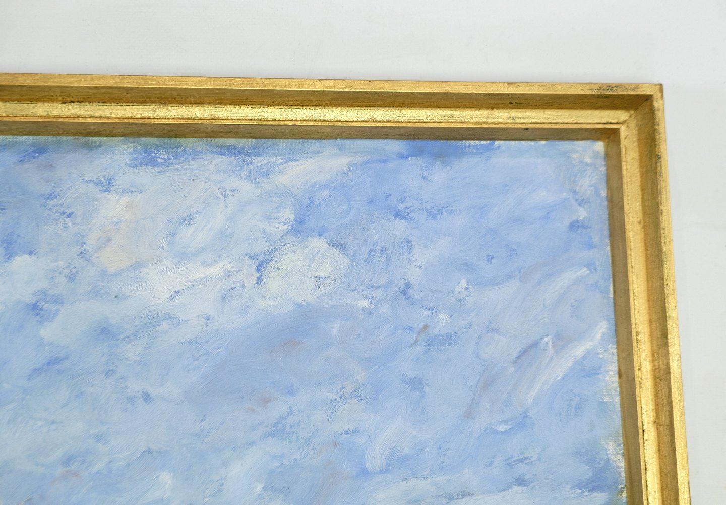 Oil Painting On Canvas With Motif Of Beach And Sea Painted By Sixten Wiklund From The 1950s photo Art