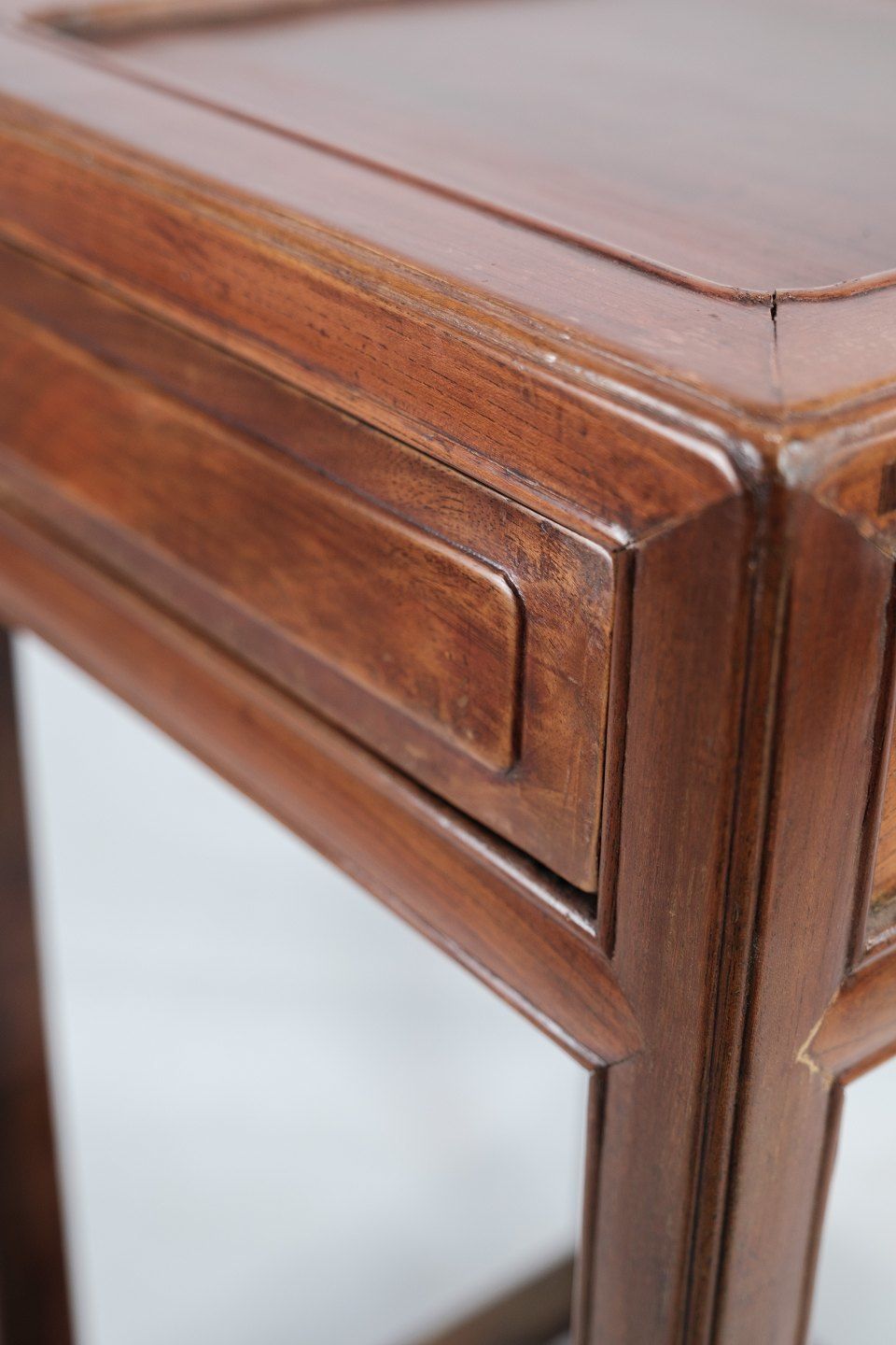 A Set Of Chinese Side Tables With Drawer In Polished Dark Wood From The 1880s. photo buy