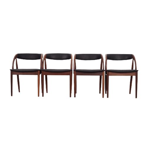 Set Of Four Teak Chairs, Danish Design, 1970s, Manufacturer: Orte Mobelfabrik