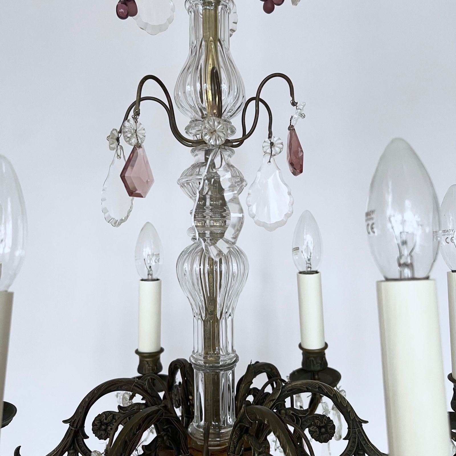 Early 1900s French Newly Electrified Candelabra Chandelier photo buy