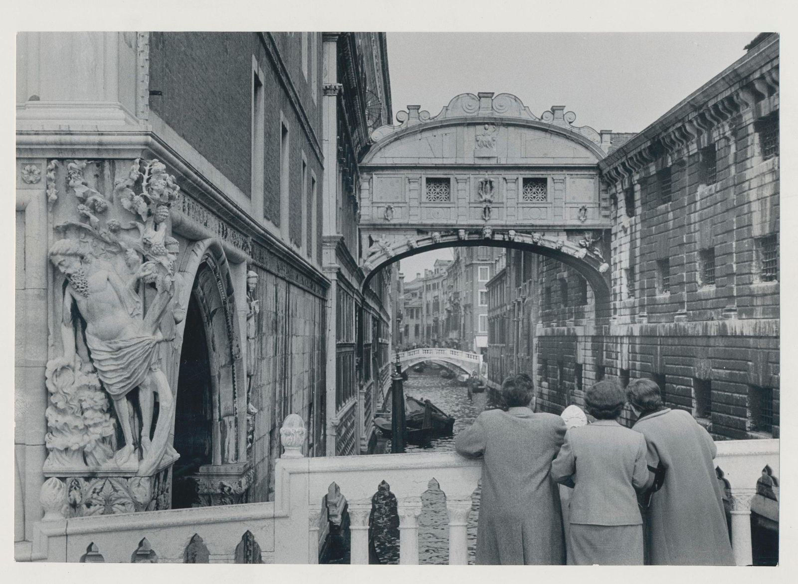 Erich Andres Venice People Looking At "Bridge Of Sighs", Italy, 1950s