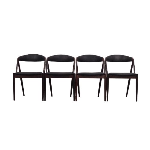 Set Van Vier Vintage Stoelen, Deens Design, Jaren 70, Gemaakt In Denemarken