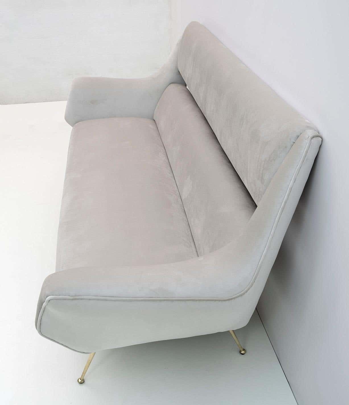 Gigi Radice Mid Century Modern Italian Velvet Sofa For Minotti, 1950s photo buy