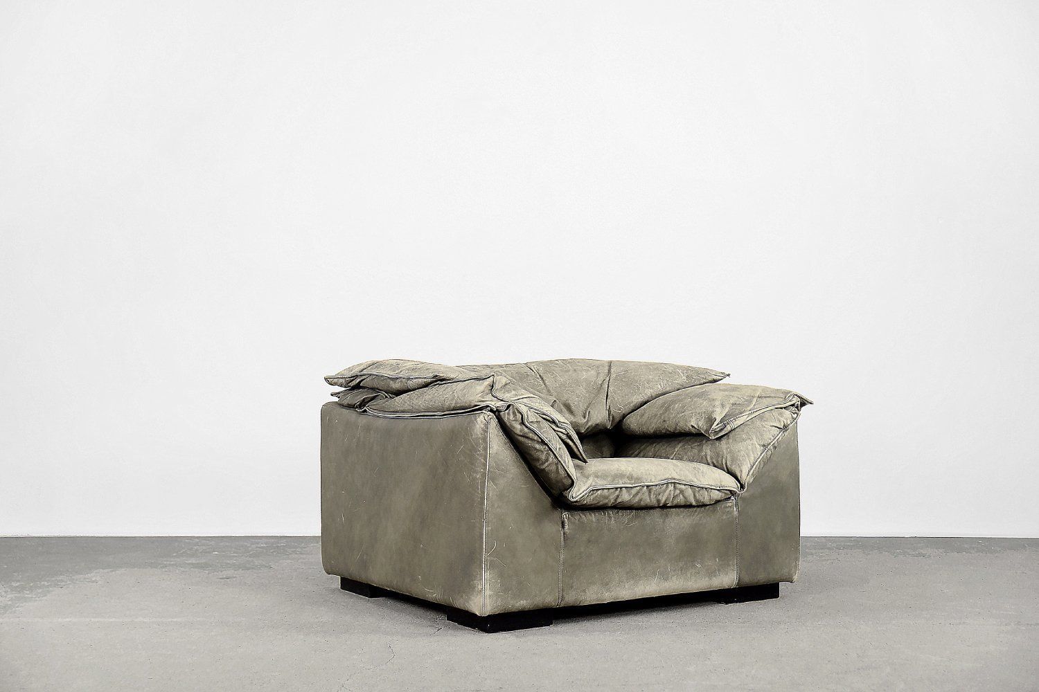 Vintage Danish Monza Lounge Chair In Leather By Jens Juul Eilersen For Niels Eilersen, 1970s
