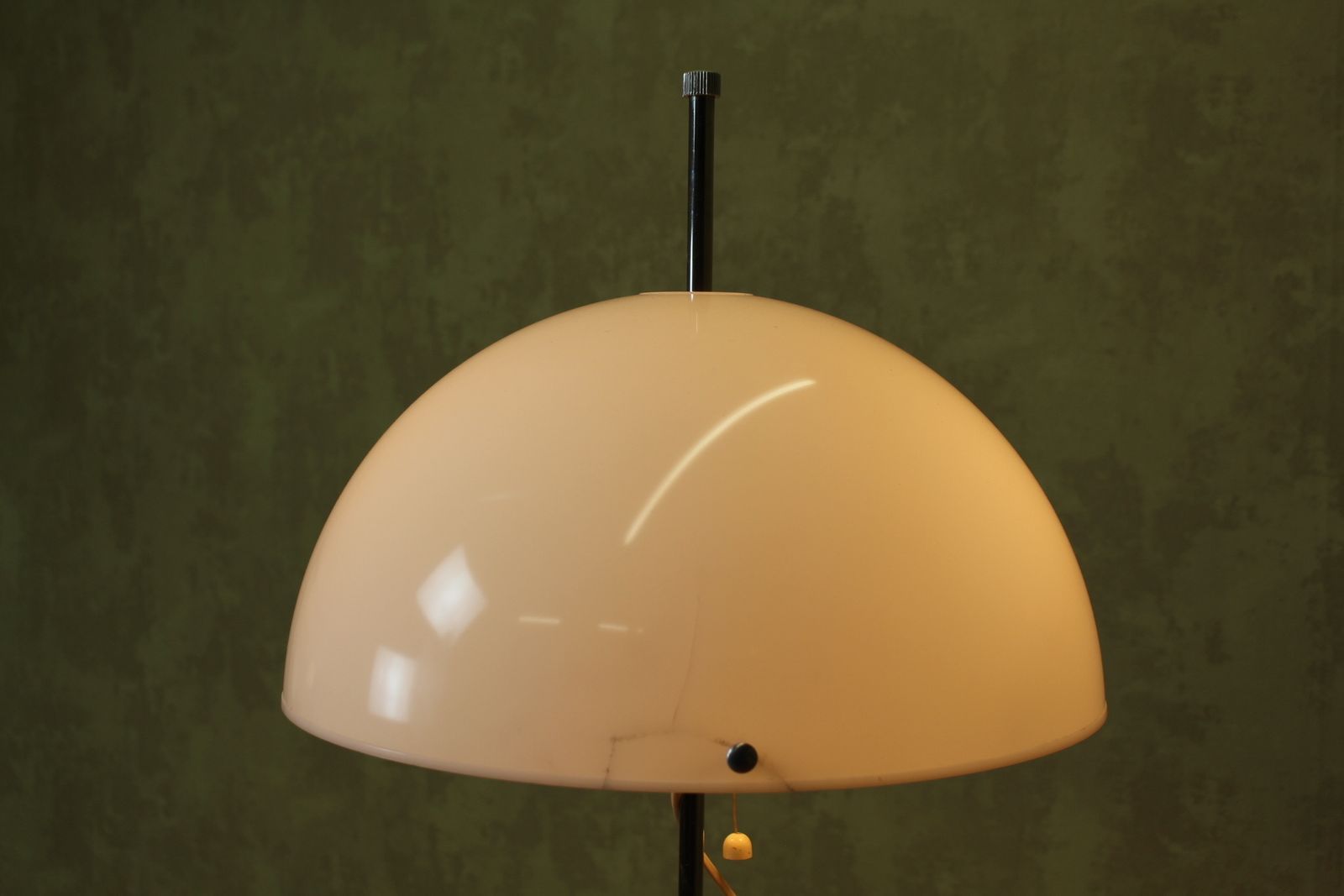 1970’s Fagerhults Of Sweden White Table Lamp With Mushroom Shade