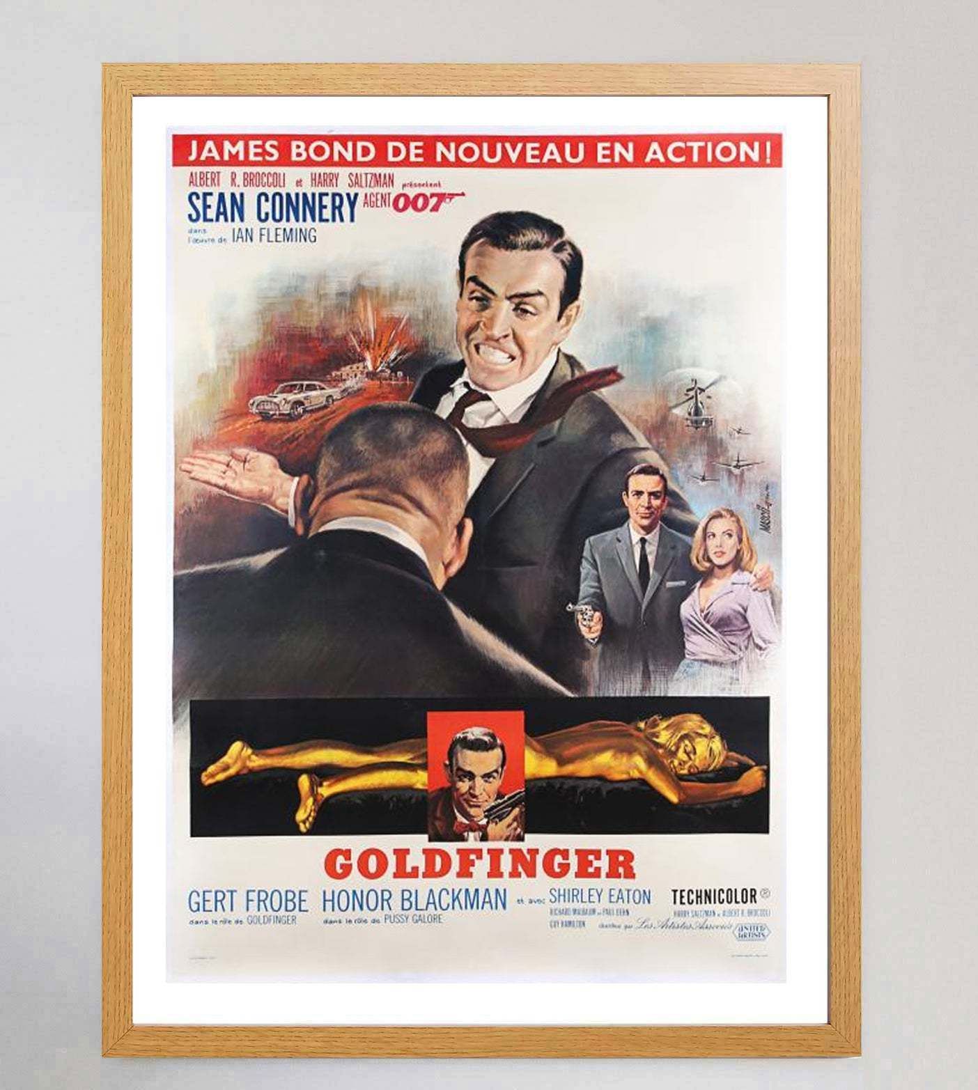 Goldfinger (French), 1960s, Original Vintage Poster photo Art