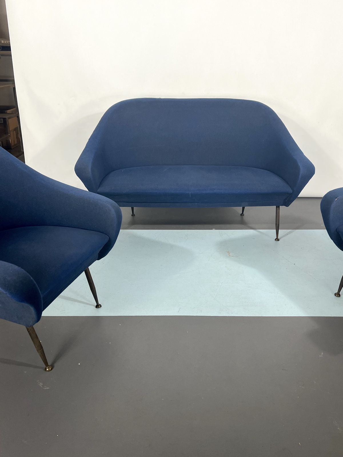Mid Century Modern Loveseat And Armchairs By Gastone Rinaldi From 50s photo 4676.1