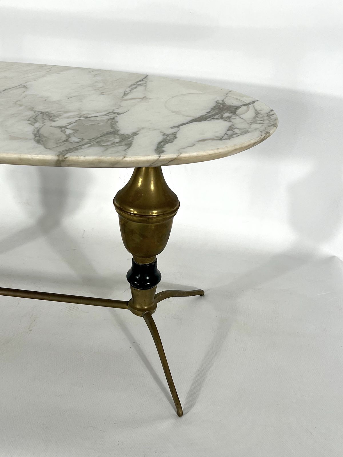 Vintage Brass And Marble Coffee Table. Italy 1950s photo 1062.75