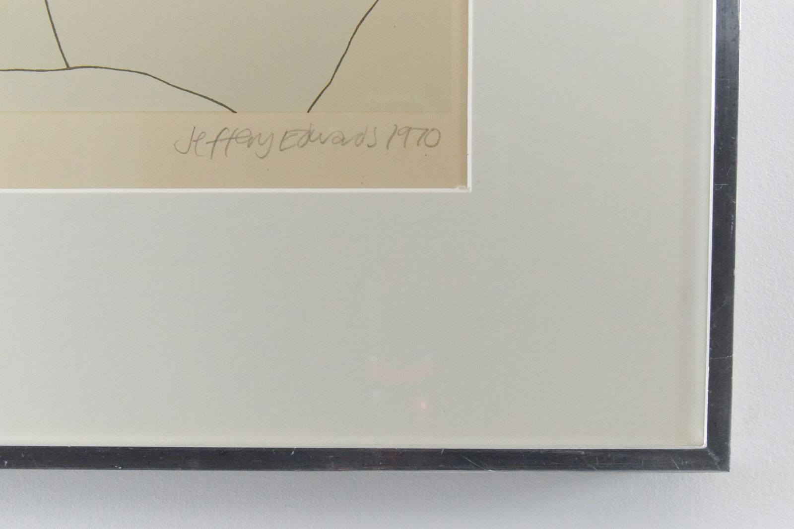 photo for sale Vintage Original Screen Print By Jeffery Edwards Dated 1970 Titled 'Where Is That Cat'