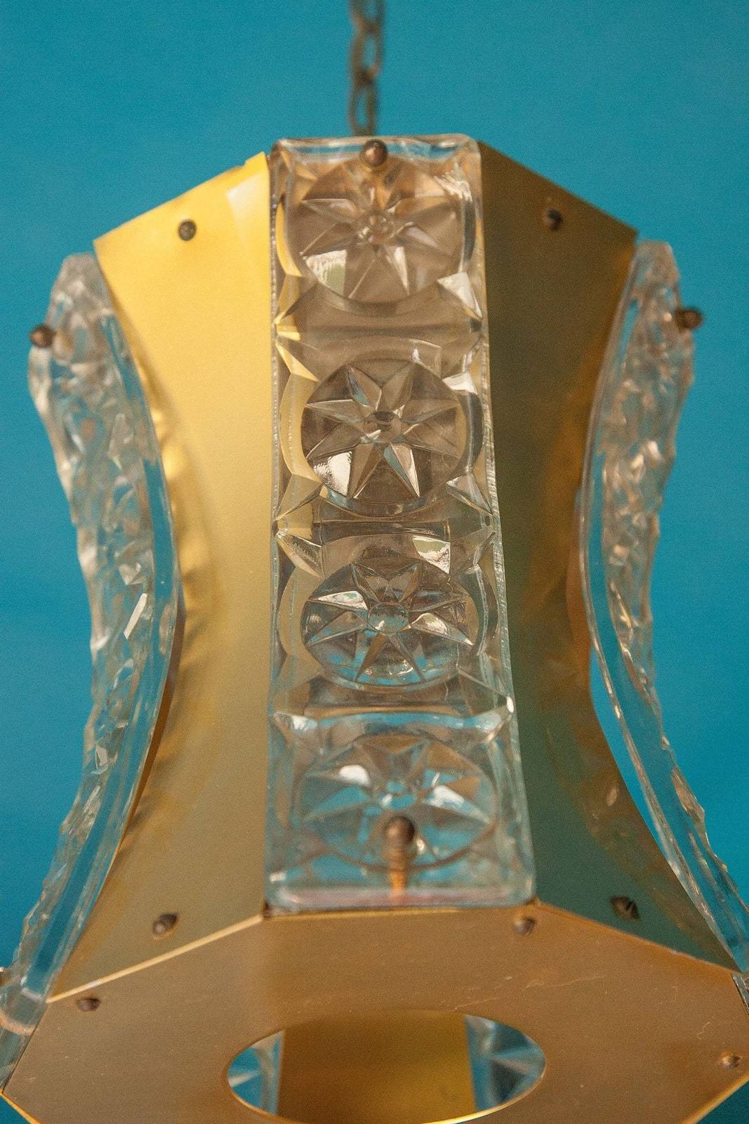 Vintage Suspension  Glass Suspension  Brass Suspension  Glass And Brass Chandelier  Interior Décor  Vitrika Ceiling Lamp Style  During Light photo 309.0